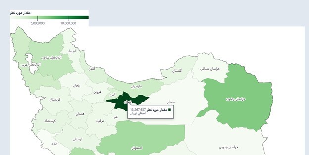 رسم نمودار مختصاتی جغرافیایی و نقشه ایران با observable plot