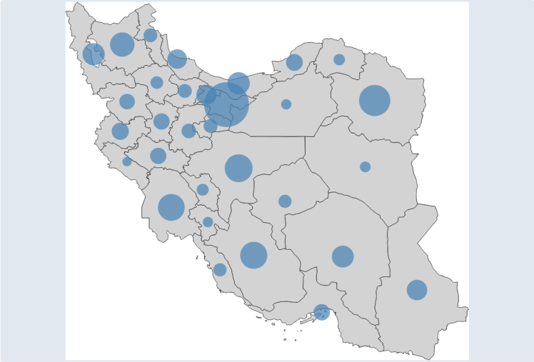 ایجاد نقشه حبابی (bubble map) با کتابخانه observable plot
